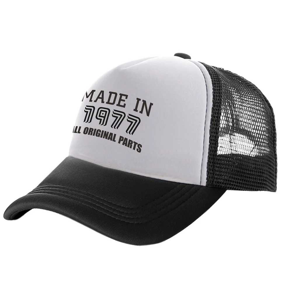 Made In 1977 Baseball Caps Cool Summer Men Mesh Net Hat Birthday Gift Trucker Cap MZ-187