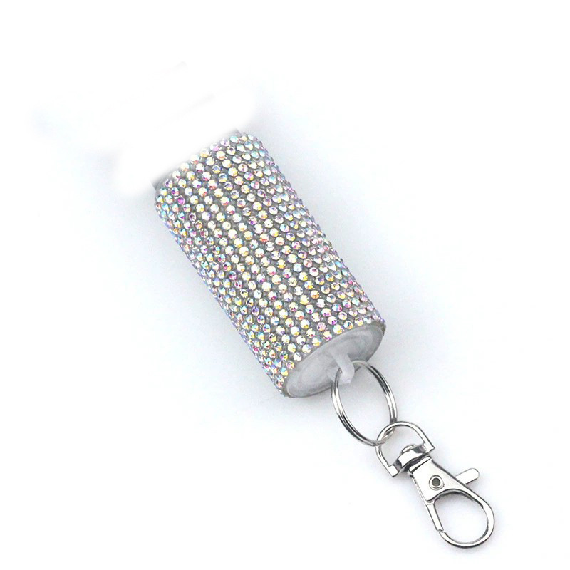 Self-defense keychains women's color diamond self-defense supplies keychain designer accessories diamond-encrusted-bag keyring accessories 01