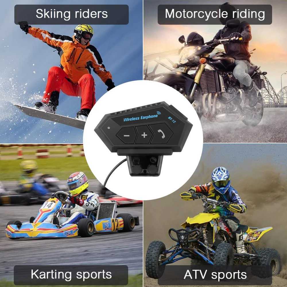 Mobiltelefonörlurar Motorcykelörlurar Hjälm Headset Bluetooth 5.0 Hörlurar Trådlöst Motor Headset Cykel Earphone Handfree Stereo Earbud YQ240304