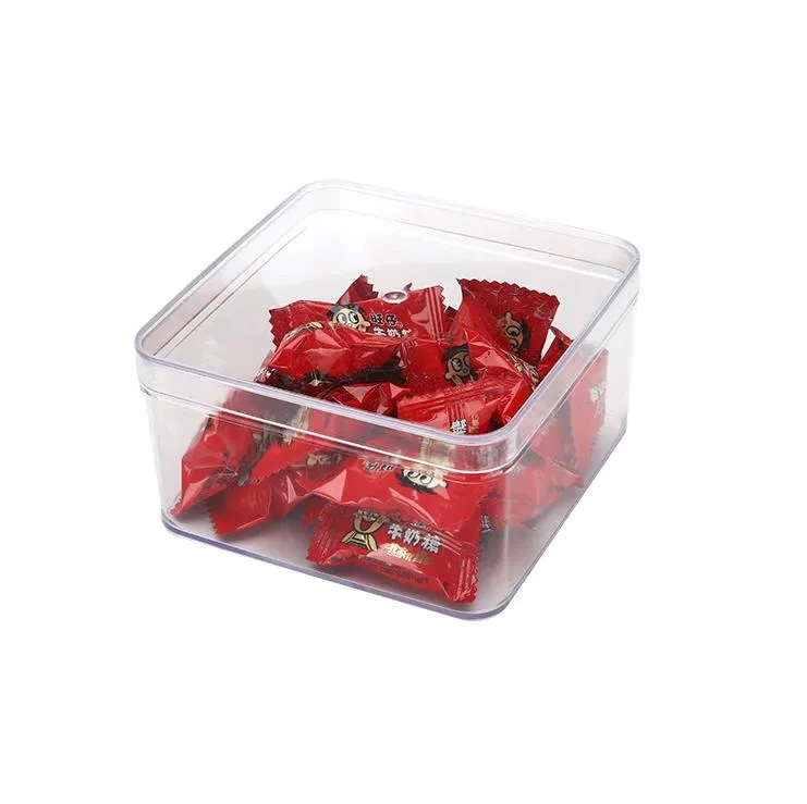 Großhandel Quadratische Kunststoffbox 9,5 * 9,5 cm für kleines Zubehör Transparente PVC-Verpackungsboxen mit Deckelbehälter