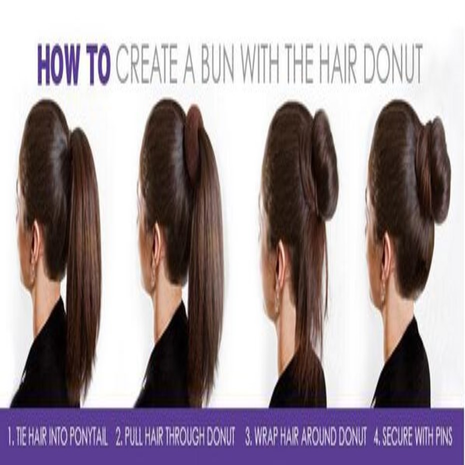 24 peças de cabelo volumizador Scrunchie Donut Ring Style Bun Scrunchy Poof Bump It Snooki201m