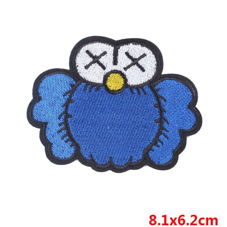 Prajna Anime Sesame Street accessoire Patch COOKIE MONSTER ELMO BIG BIRD Dessin animé Patchs à repasser Patchs brodés pour enfants Cloth205w