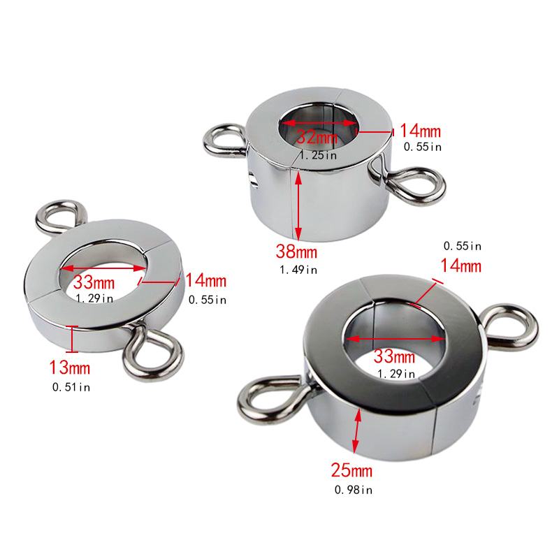 Ball Stretcher Weights for CBT Zinc Alloy 3 Size Adult BDSM Sex Games Scrotum Stretching Bondage Chastity Device