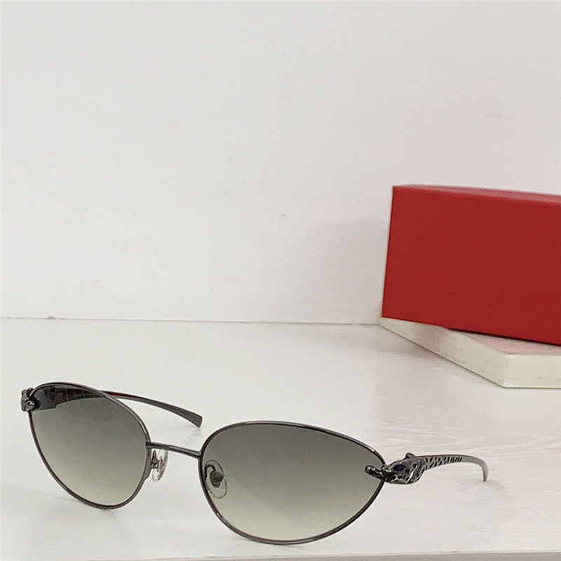 New fashion design small cat eye sunglasses 0380 metal frame simple and popular style versatile outdoor UV400 protection glasses