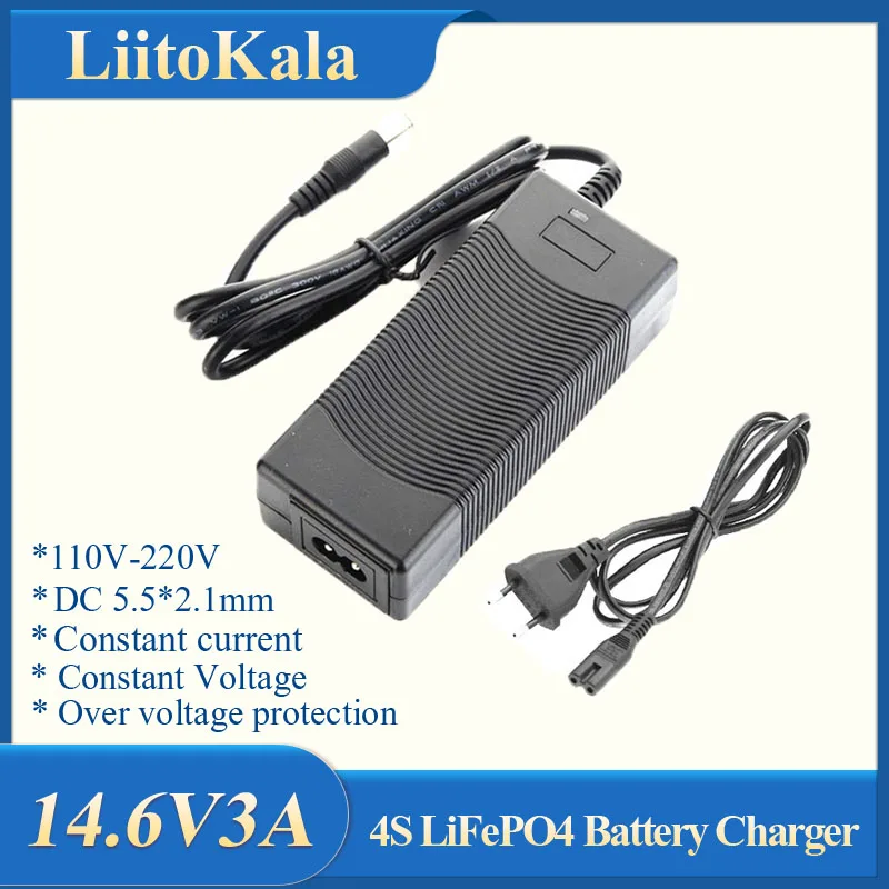 1-liitokala 4s 14.4v 3a/5a lifepo4 شاحن البطارية 12V/14.4V LifePo4