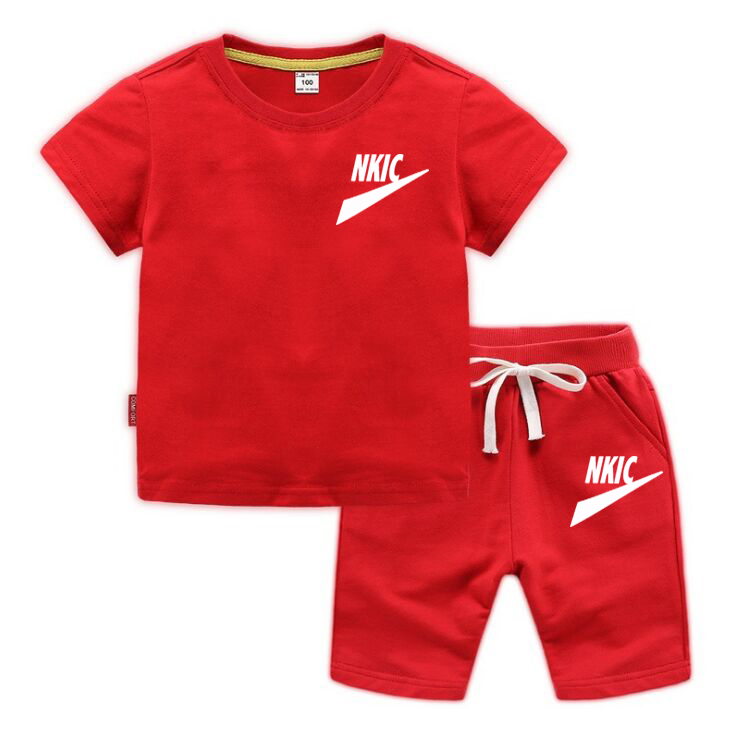 Set di abbigliamento estivo bambini in 2 pezzi Bambini Ragazzi Ragazze T-shirt stampata con LOGO di marca Pantaloncini Abbigliamento casual bambini Abbigliamento sportivo bambini