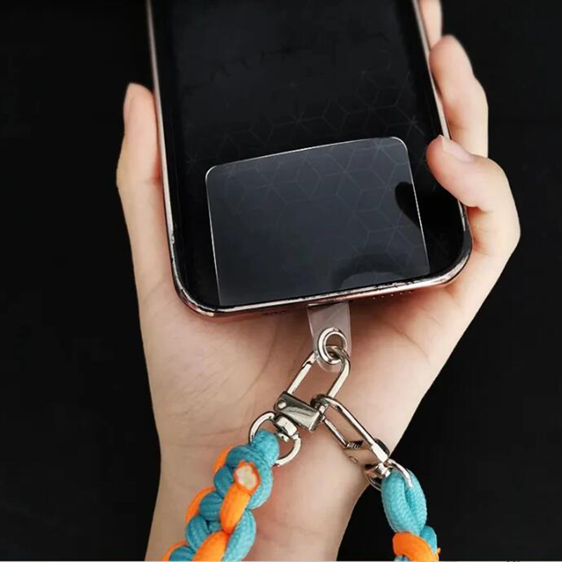 PVC Phone Tether Tabs Phone Lasso Replacement Transparent Phone Tether Patches Phone Case Anchor for Lanyard Hanging