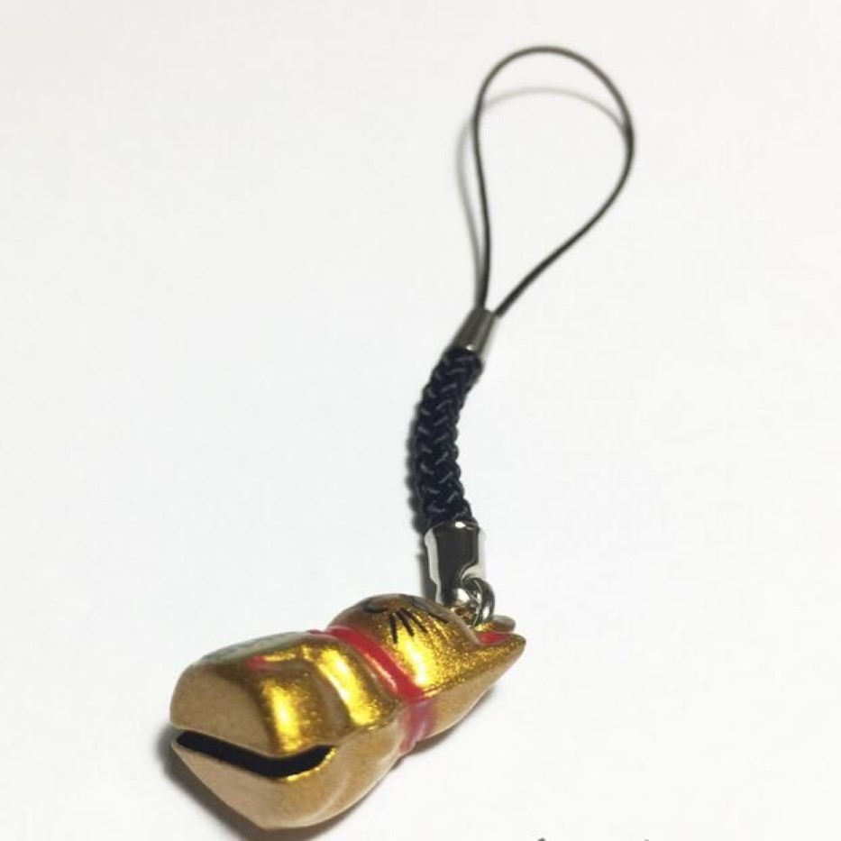 Hela 50st Gold Lucky Cat Maneki Neko Japanese Bell 2 3 cm Gold Rich Black Strap257m