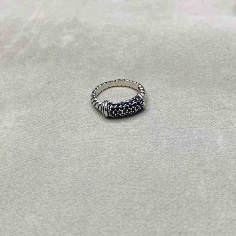 Fashion Jewely Platinum Band Ring Rings Designer Diamond Högkvalitativ herr Black White Diamond Plated Womens275L