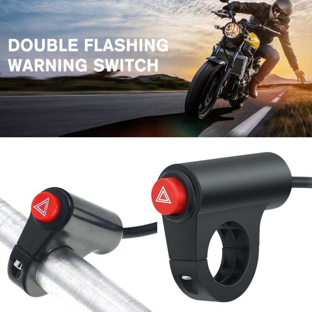 New Universal Motorcycle Double For Modifying Flashing Warning Switch Leading Handlebars Accessor X6a5 New