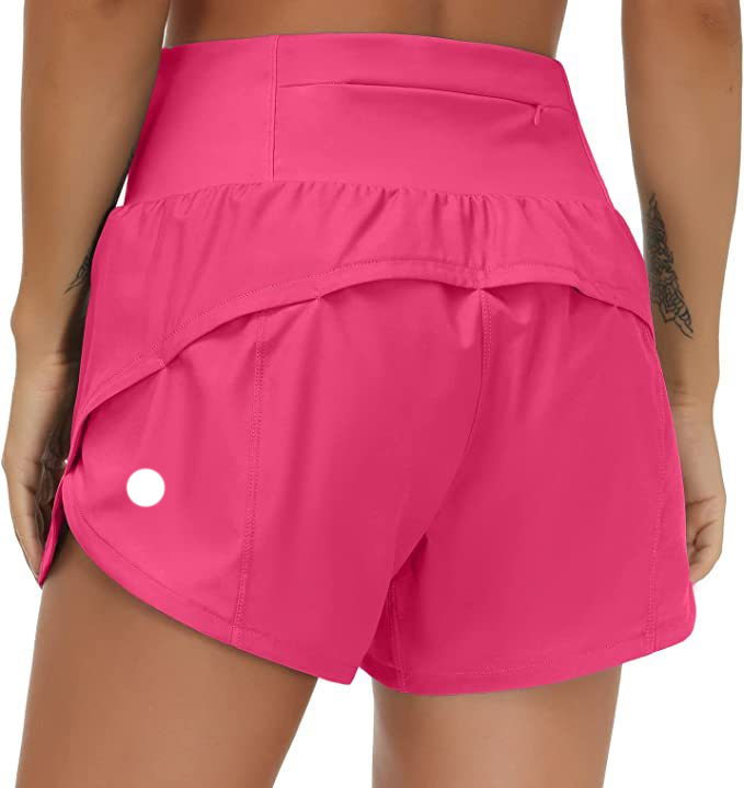 Lu dames yoga shorts outfits met oefening fitness slijtage lu korte broek meisjes running elastische sportkleding zakken sportkleding trekstring gevoerde snelheid omhoog hoogbouw