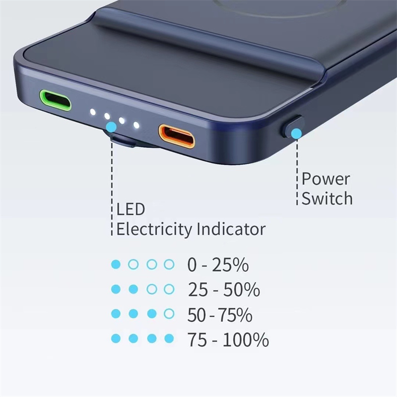 Caricabatterie wireless Powerbank iPhone Apple Watch 10000mAh PD 20W Pacchetti sicuri Magnete 2 in 1 Supporto magnetico Ricarica Power Bank con scatola