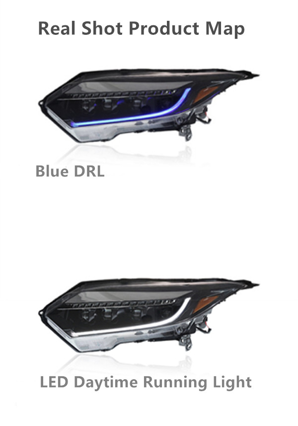 Honda HRV Vezel Headlight 2015-2019 Turn SignalデュアルビームライトプロジェクターレンズのLEDデイタイムランニングヘッドランプ