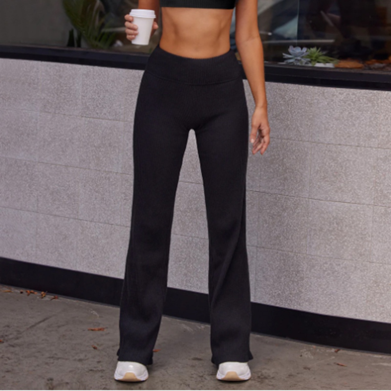 AO-88 Yoga chaud pantalon de sport ample femmes Fitness Yoga pantalon droit décontracté pantalon large