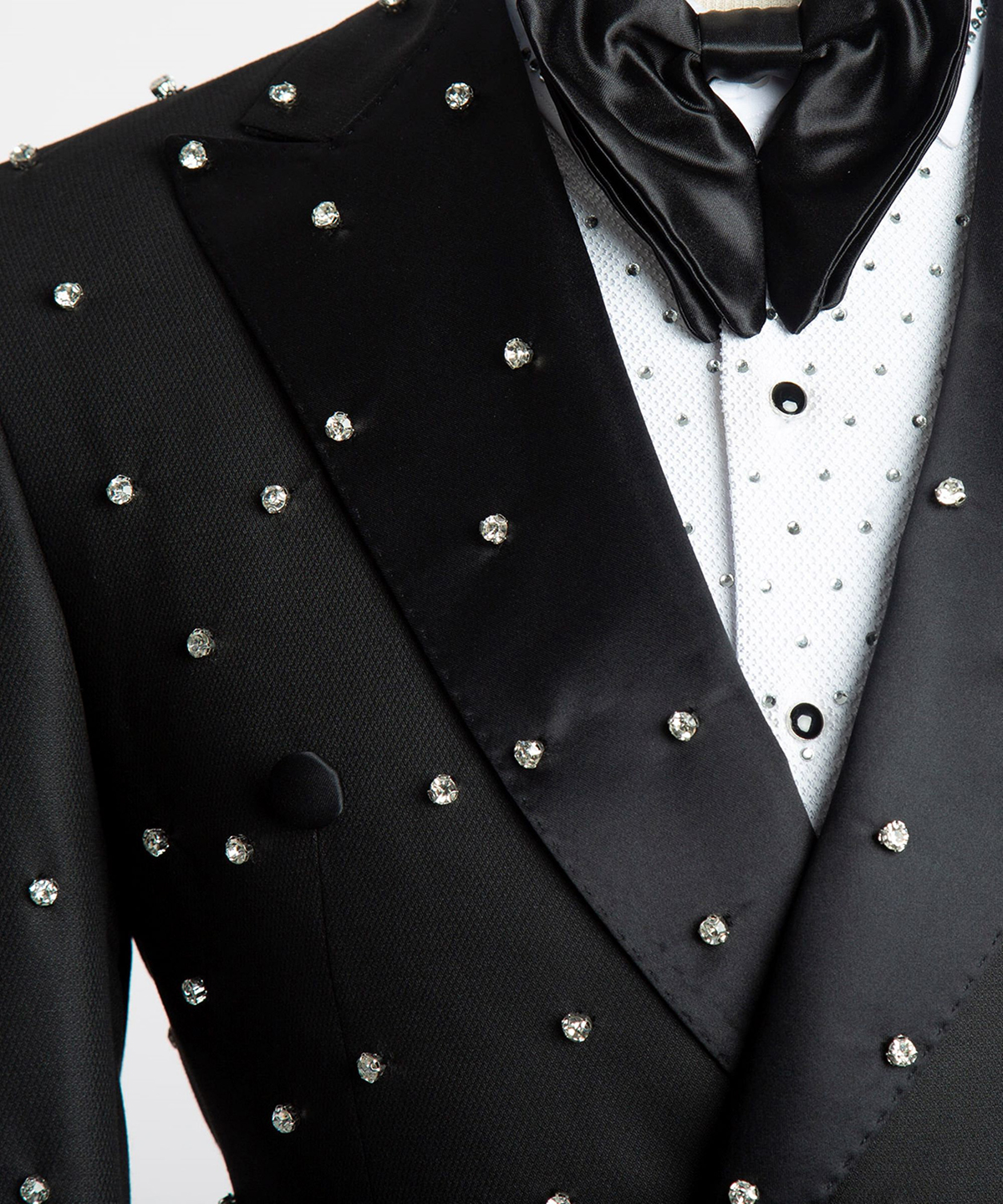 Czarne koraliki męskie Ceremonia smokingu ślubnego Formal Groom Wear Party Urodzinowe spodnie Suits 2 sztuki kostium Homme Mariage