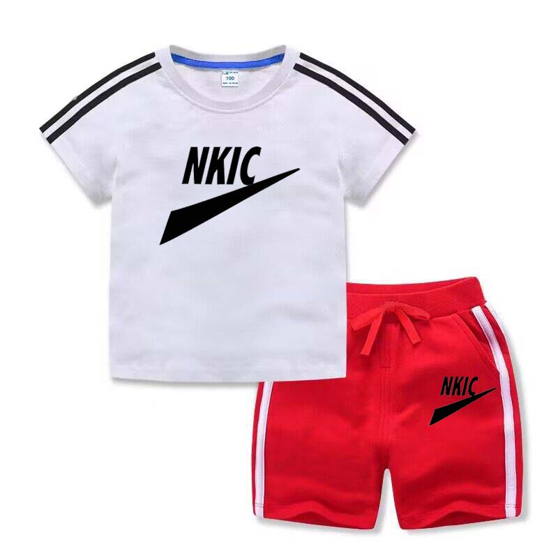 Estate nuovo marchio neonati stampato Abbigliamento sportivo Estate Ragazze Comodi pantaloncini T-shirt Set di abbigliamento bambini Abbigliamento bambini