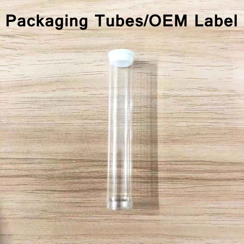 Emballage personnalisé Tubes en plastique bouteilles en PVC longueur 78mm paquets conteneur de taille différente étiquette personnalisée vide