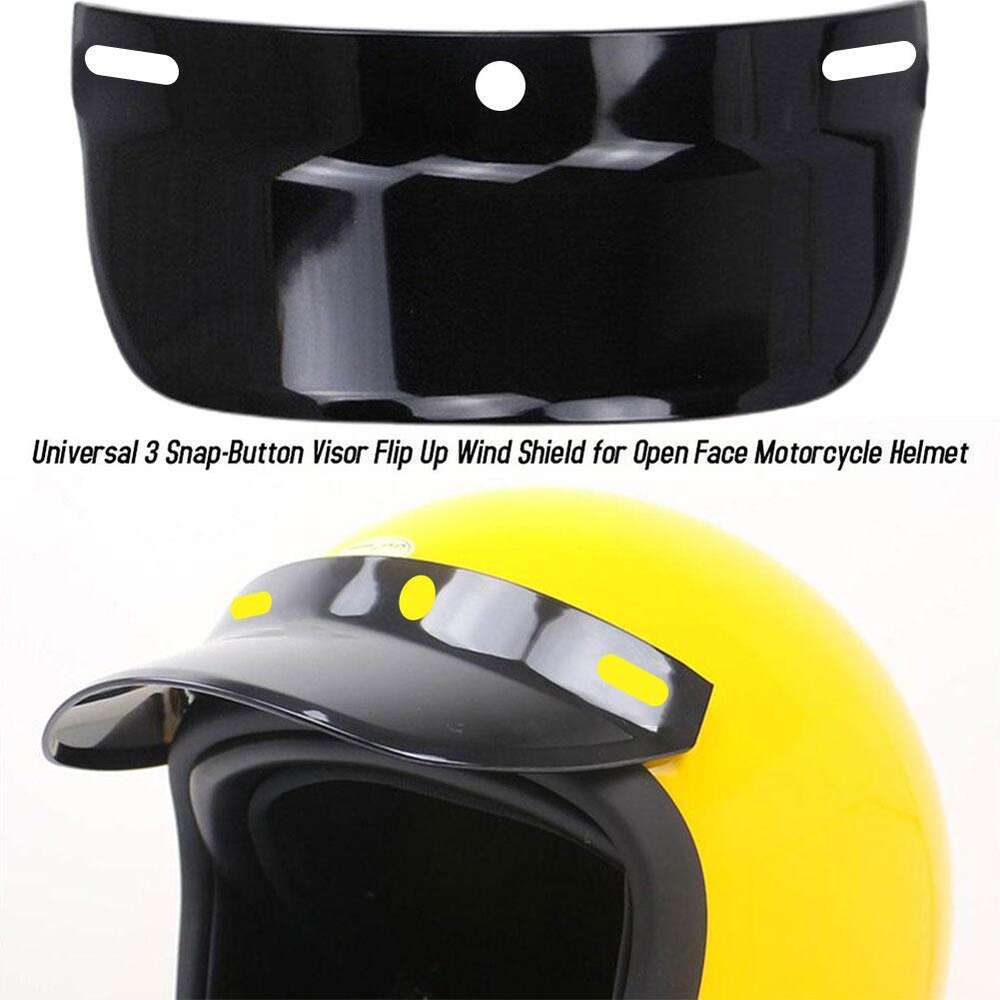 Visor de capacete aberto universal, atualizado, com design de 3 encaixes, uv e rosto, vintage, sol, motocicleta, metade anti-proteção solar, ele a0h0, atualização