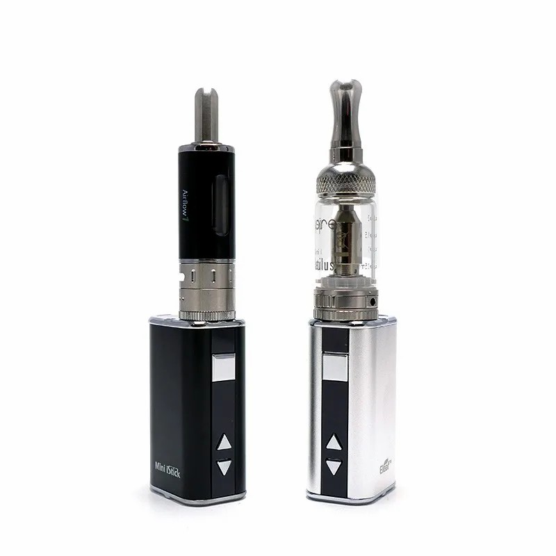 100 % Original Eleaf Mini Istick Kit Akku 10 W 1050 mAh für 510 Thread Akku Mod 7 Farben CVT TOP Twist einstellbare Spannung ESMA-T Vape Pen Kabel eGo