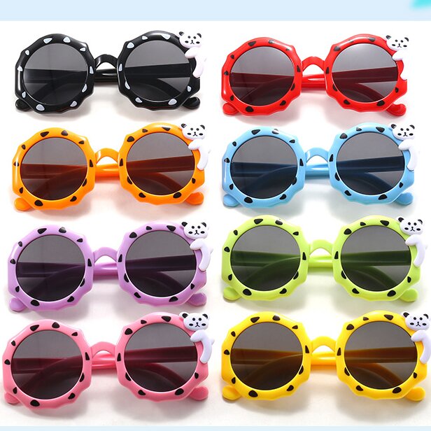 Carton Kids Home Home Sun Sun Flower Gycling Suncling Hassions for Boys and Girls Frame Priles Glass for Baby Outdize UV400 Protection Sun Sun Shades