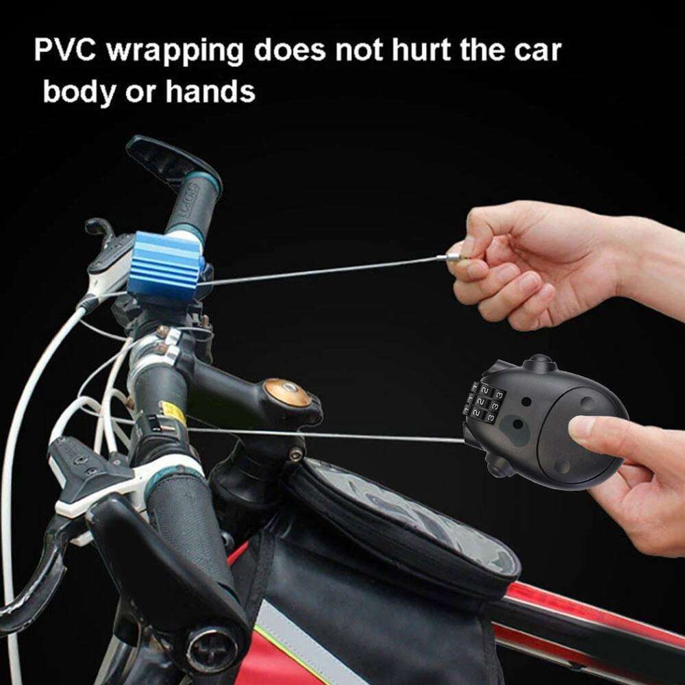 New Motorcycle Steel Cable Lage Hine Anti Helmet Security Bicycle Car Portable Stroller Lock Baby Theft Y1g9