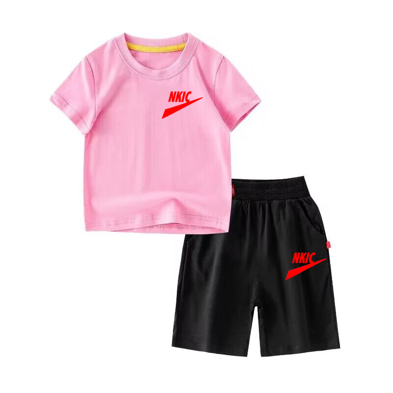 Verão crianças roupas esportivas terno das crianças roupas esportivas respirável verão pano camiseta roupas meninos meninas
