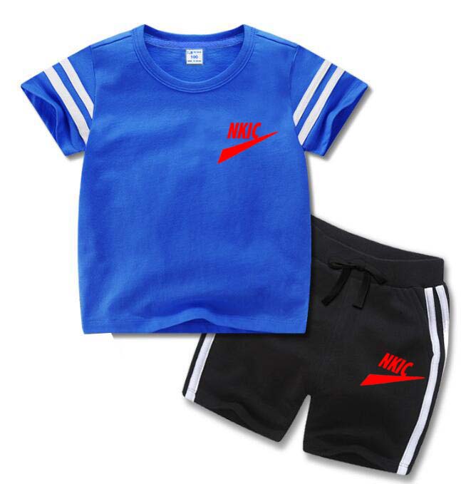 Summer new children's clothing set Children's T-shirt Shorts 2 sportswear Boys Girls Breathable clothing Fashion casual short sleeve shorts set