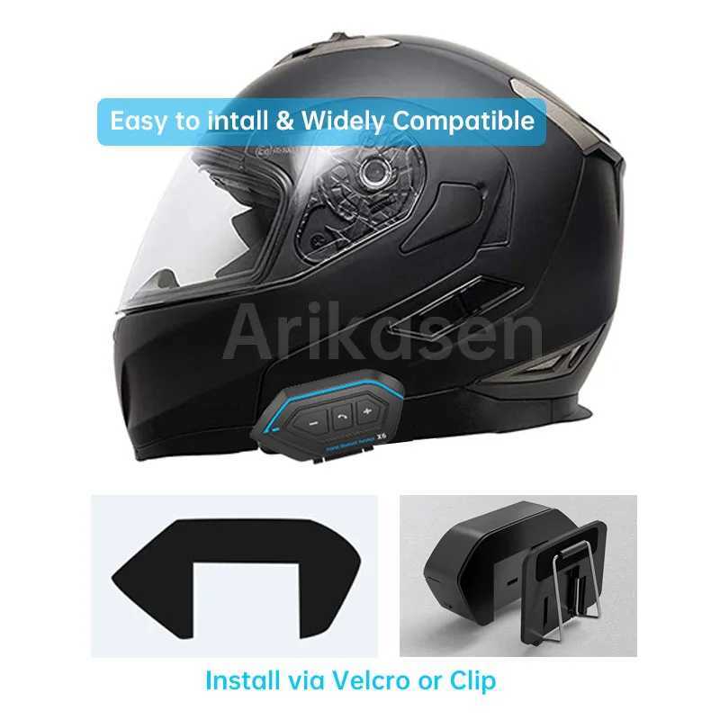 Fones de ouvido de telefone celular para motocicleta Bluetooth Headset Capacete de esqui Fone de ouvido Bluetooth 5.0 Fones de ouvido sem fio com microfone 80H Tempo de trabalho IPX7 à prova d'água YQ240304