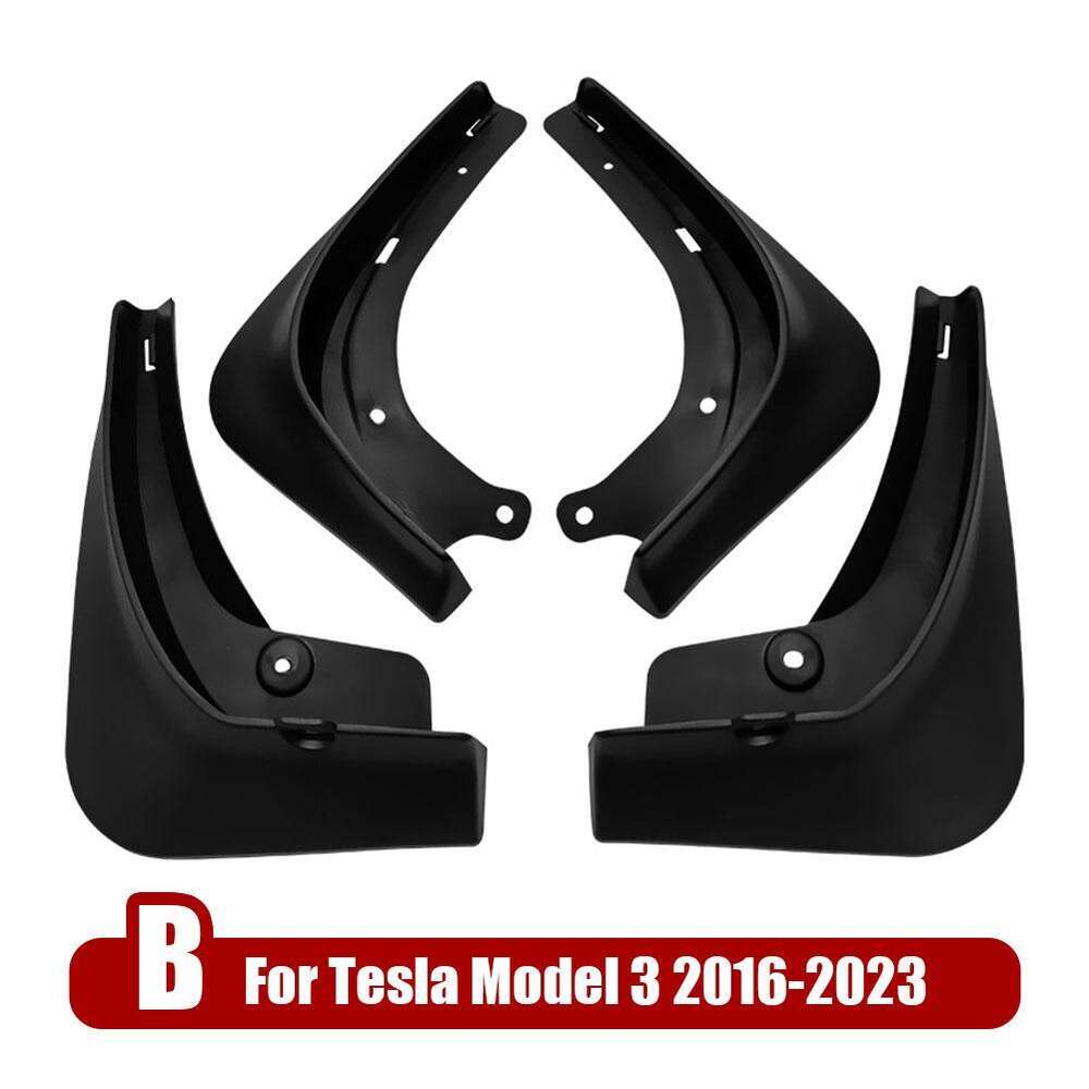 Mise à niveau 2024 Mise à niveau des rabats de garde-boue pour Tesla modèle 3 Highland 2016-2024 Protecteur de peinture Anti-saleté Garde-boue Accessoires de voiture Mise à niveau
