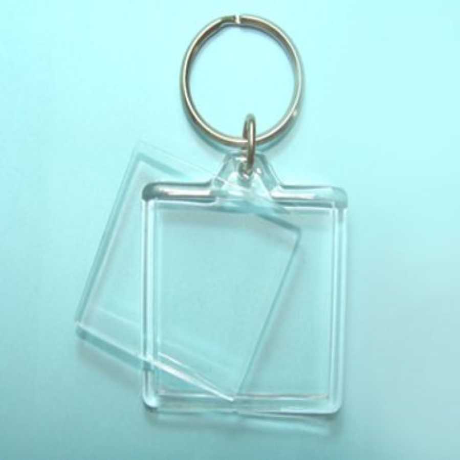 HEOL BACA TLANT ACRYLISK SQUARE PO KEYCHAINS INSERT 1 5 '' 1 5 '' PO KEYRINGS SHIPP285G