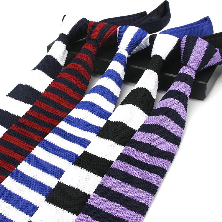Masowe męskie wiązania kolorowe nowe 6 cm szczupłe dzianiny chude kleje dla mężczyzn impreza ślubna męska krawat krawata corbatas294b