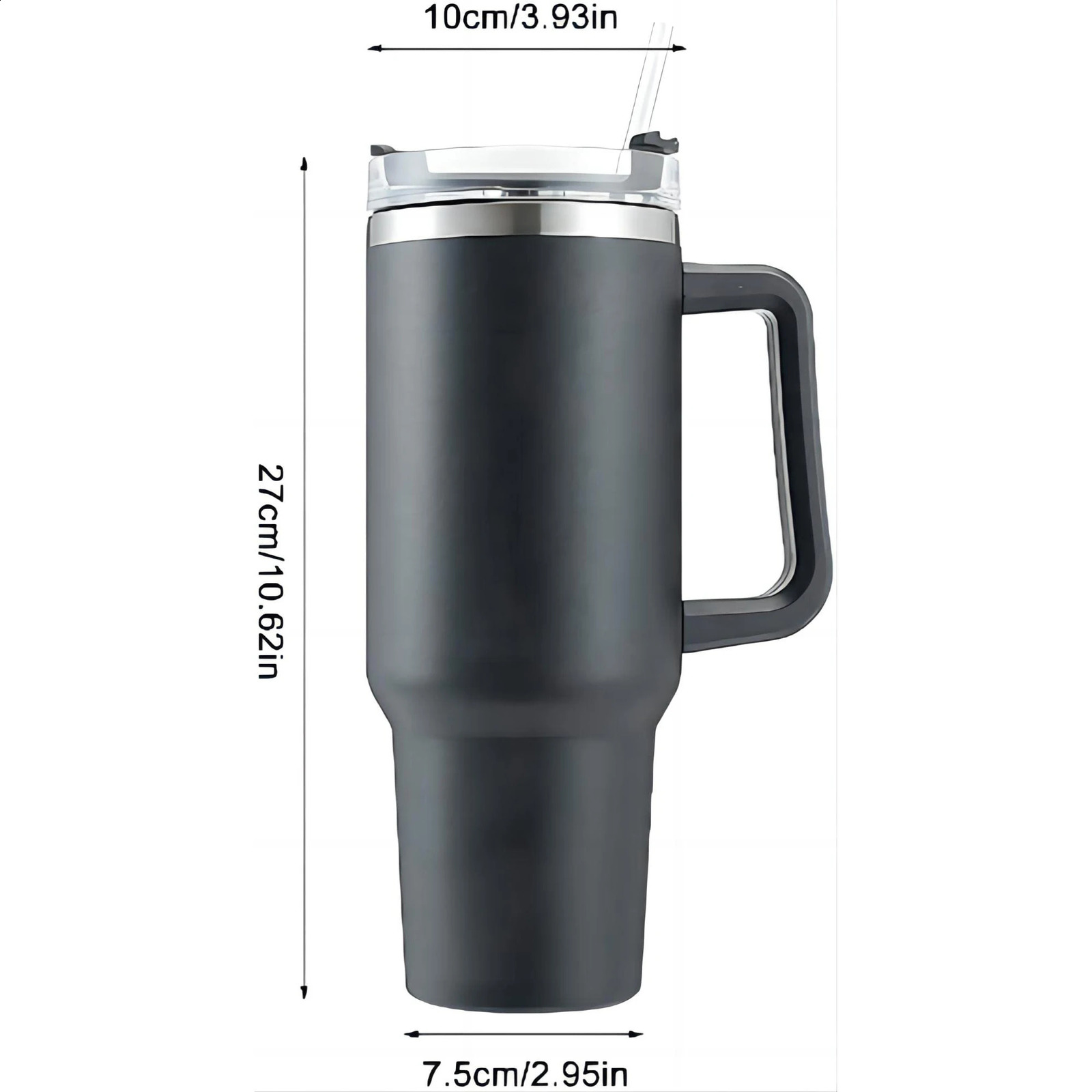 40oz Tumbler Mok Thermische Waterbeker Roestvrij Staal Vacuüm Stro Drinkopening Geïsoleerde Koude Thermos Beker Handvat Auto Mok 240220