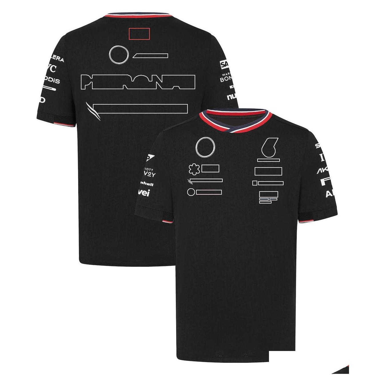 Zestawy wyścigowe odzież motocyklowa 2024 Nowy kombinezon wyścigowy F1 T-shirt Forma One Team Summer Short-Sleeved Shirt Caily Męskie Dostosowanie OTBRF