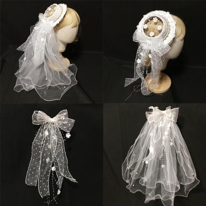 Chapéu feminino para festa de chá, decoração de fios transparentes, acessórios para cabeça de noiva, aba mesquinha, chapéus2972