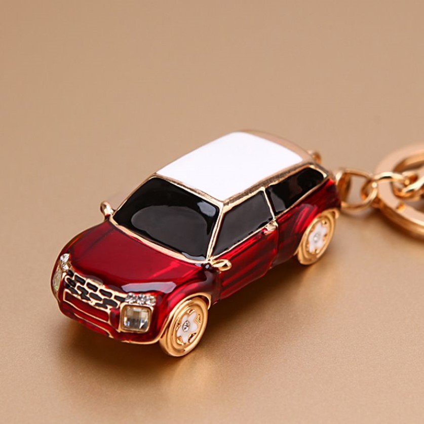 FancyFantasy – porte-clés de voiture en alliage de mode, pendentif de sac à main en cristal pour femmes, petit modèle de luxe, bibelot automobile 313B