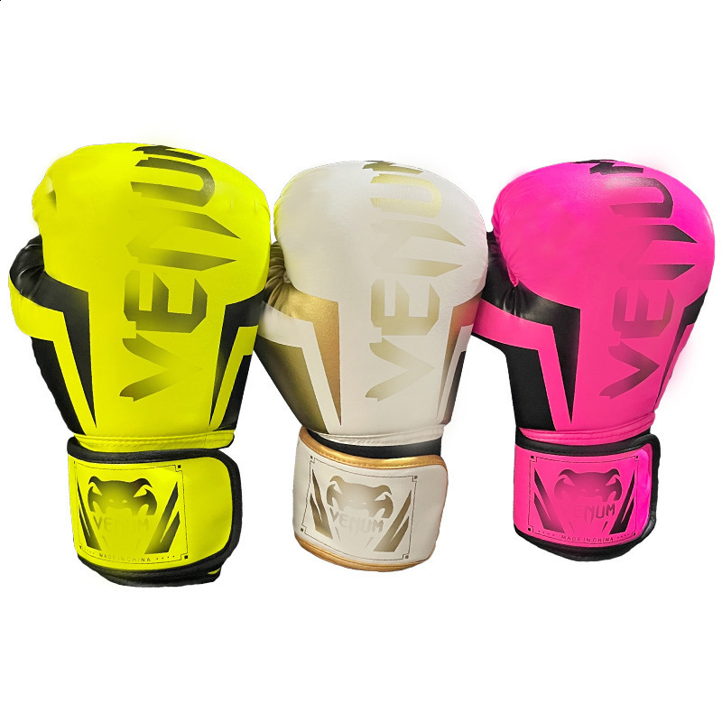 Muay Thai Competition Glove Pu Leather Sponge Boxing Training Mants Professional Breattable For Children for Children 240112