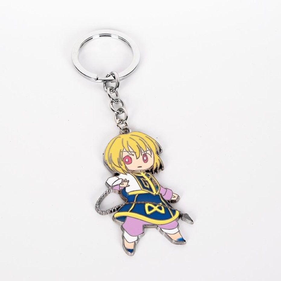 Porte-clés Anime x Gon Killua Zoldyck Kurapika Hisoka, figurines en métal pour femmes et hommes, porte-clés de voiture à la mode 286y