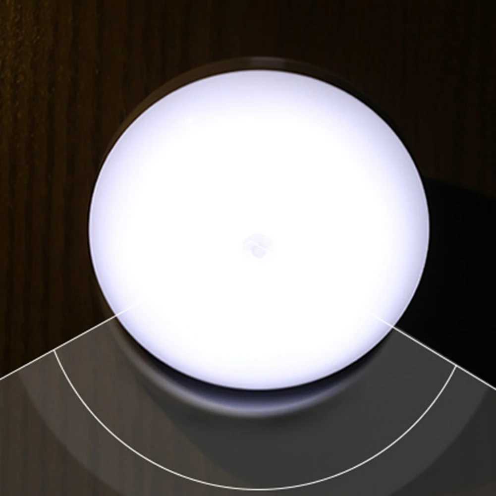 Wall Lamp 360 Rotated PIR Motion Sensor Night Light Led Wall Lamps Rechargeable Auto/On/Off Under Cabinet Light Wireless Closet Night Lamp