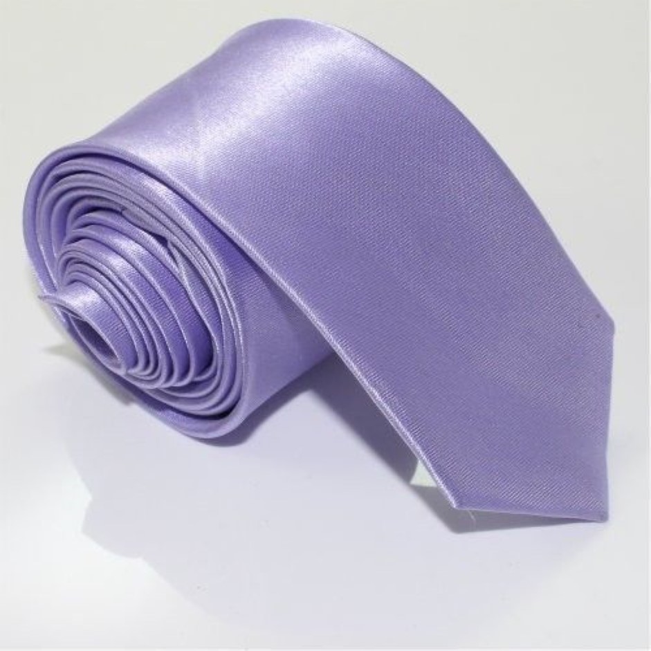 Fashion Men Women lilac Skinny Solid Color Plain Satin Polyester silk Tie Necktie Neck Ties 5cmx145cm252Q