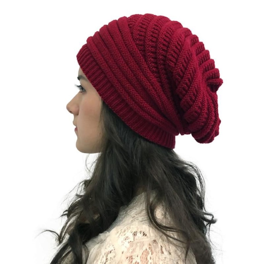 Berretto morbido di alta qualità Cappello da donna Autunno Inverno Outdoor Solid Splice Cappelli Crochet Knit Holey Beanie Berretto di colore solido Sombreros289d