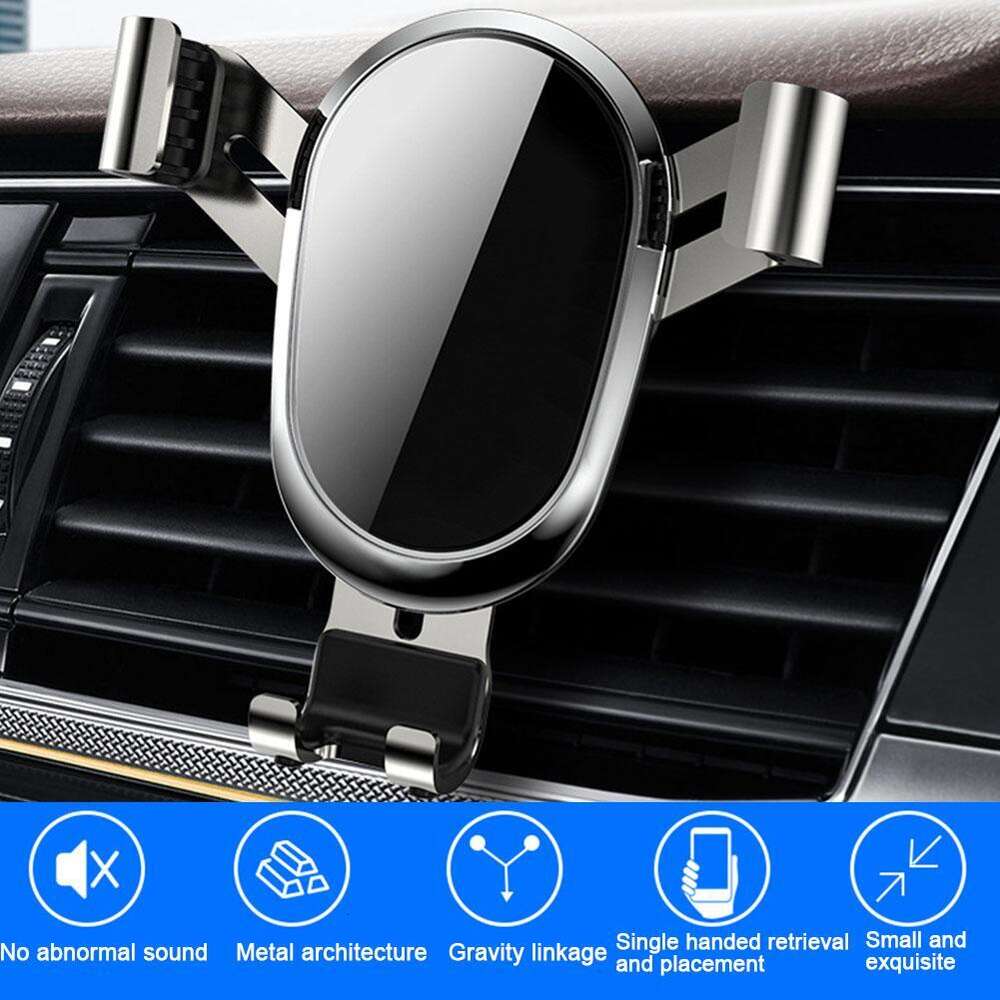 Ny 2023 uppgraderad Gravity Mount Holder Car Air Vent Clip Telefon Standfri för iPhone Samsung mer