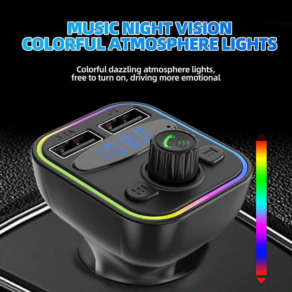 Nuovo streaming wireless di chiamate musicali in auto con trasmettitore FM Bluetooth 5.0 - Qc3.0 Type-C PD 18W ricarica rapida I2s1