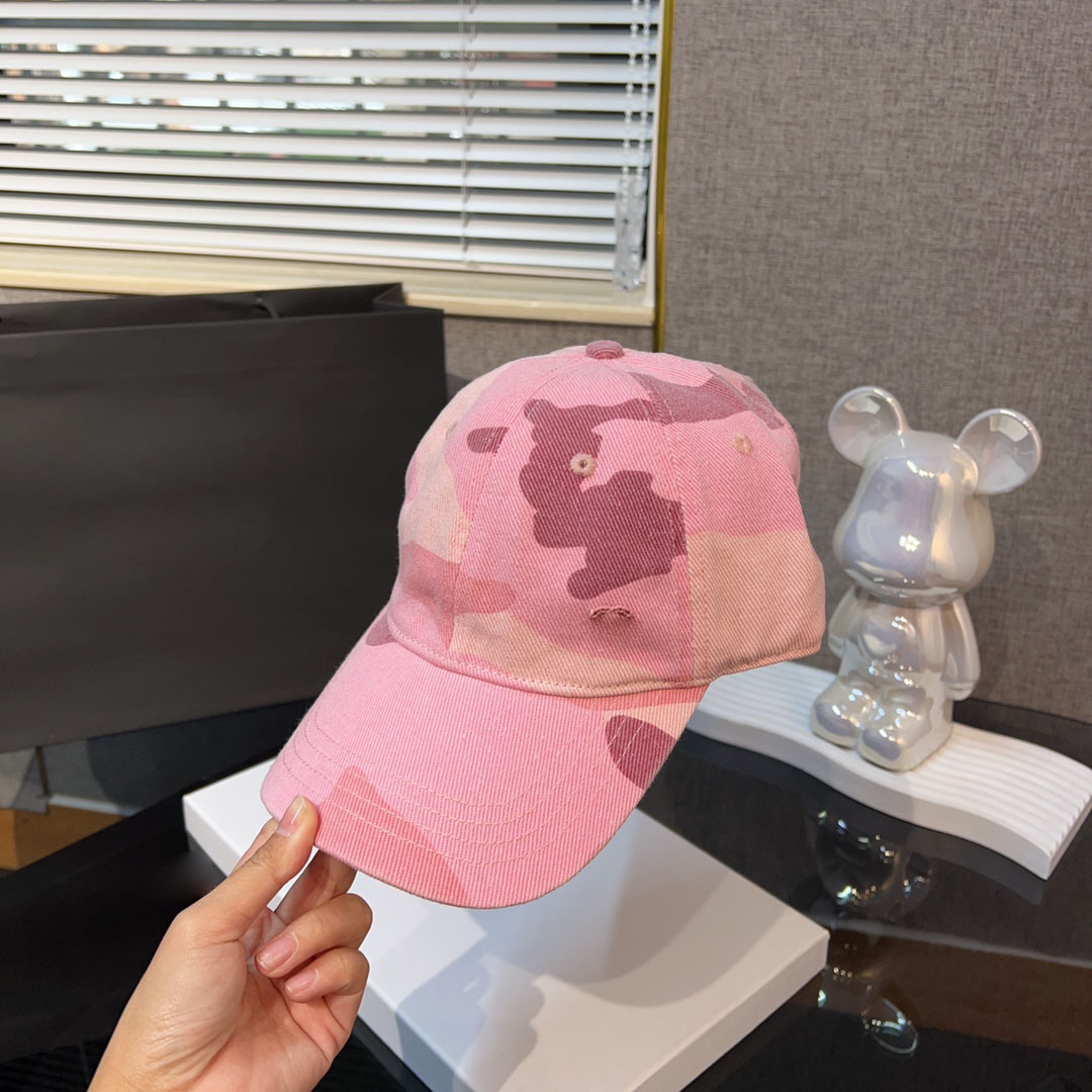 Pink Camouflage Baseball Cap personlig och söt designer hatt strand utomhus semester kaskett mångsidiga lastbils hattar