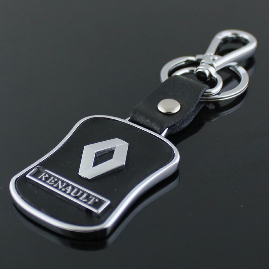 / Nouveau logo de voiture Renault porte-clés Porte-clés en métal 3D bibelot promotionnel accessoires de voiture keyrings332H