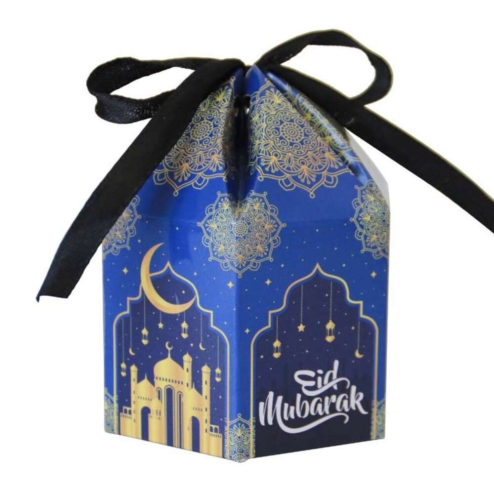 NOWOŚĆ 10/Al-Fitr Mubarak Candy Gift Ramadan Moon Mosque Opakowanie Muz klęską Islamskie Party Party