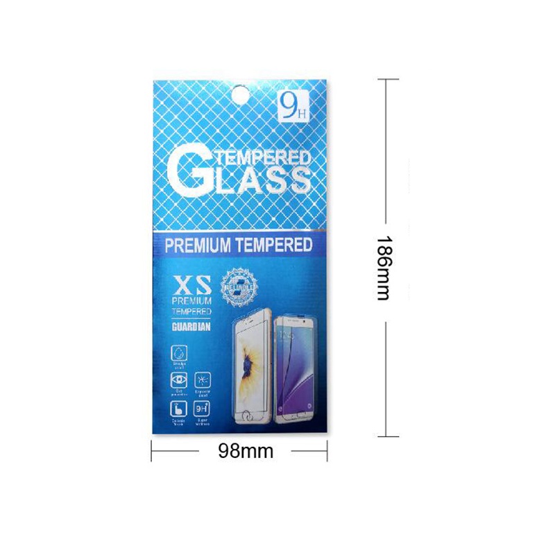 Luksusowy wielki rozmiar Blue Detail Paper Bag na iPhone 11 12 13 14 15 Pro Max Screen Protector Film Pełna okładka Pakiet Pakiet Pakiet Pakiet szklany