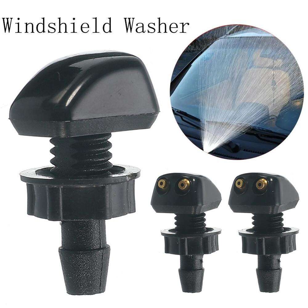 2/Front Windshield Washer Double-hole Straight Column Replacement Wiper for Most Cars Water Spray Nozzle