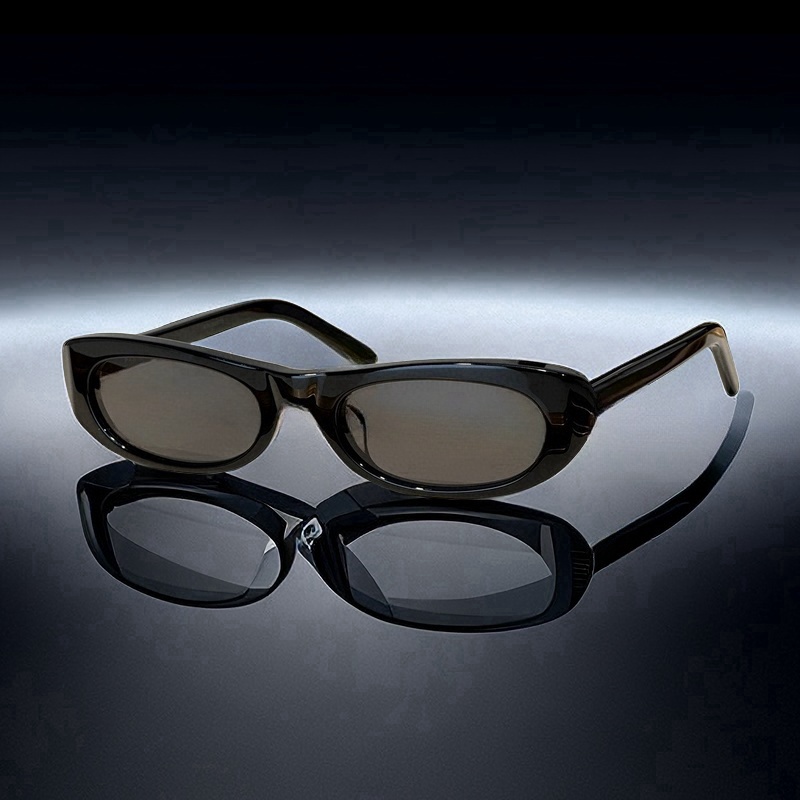 A029 Acetate Rectangle Black Men Solglasögon Kvinnor Modemärke Designer Party Vintage Kvinnliga solglasögon konstiga solglasögon UV