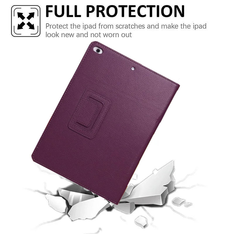 Caseist Luxury Leather Tablet Case Smart Flip Litchi Prossed Grain Stand Holder Magnetic Folio Cover för Apple iPad Air Mini Pro 1 2 3 4 5 6 7 8 9 10: e generationen 12,9 tum