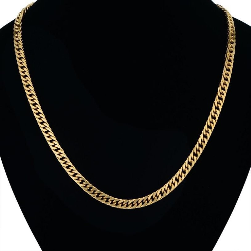 Todo o vintage longo corrente de ouro para homens corrente colar nova moda golds cor aço inoxidável grosso boêmio jóias colar masculino 302q